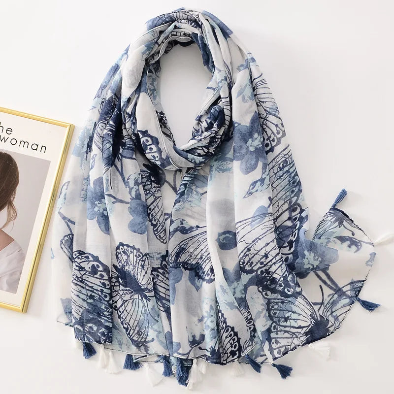 Bandannas Designer Scarf Luxury Scarves Woman Scarf Elegant Women's Shawls For Cotton Veils Bandana Brand