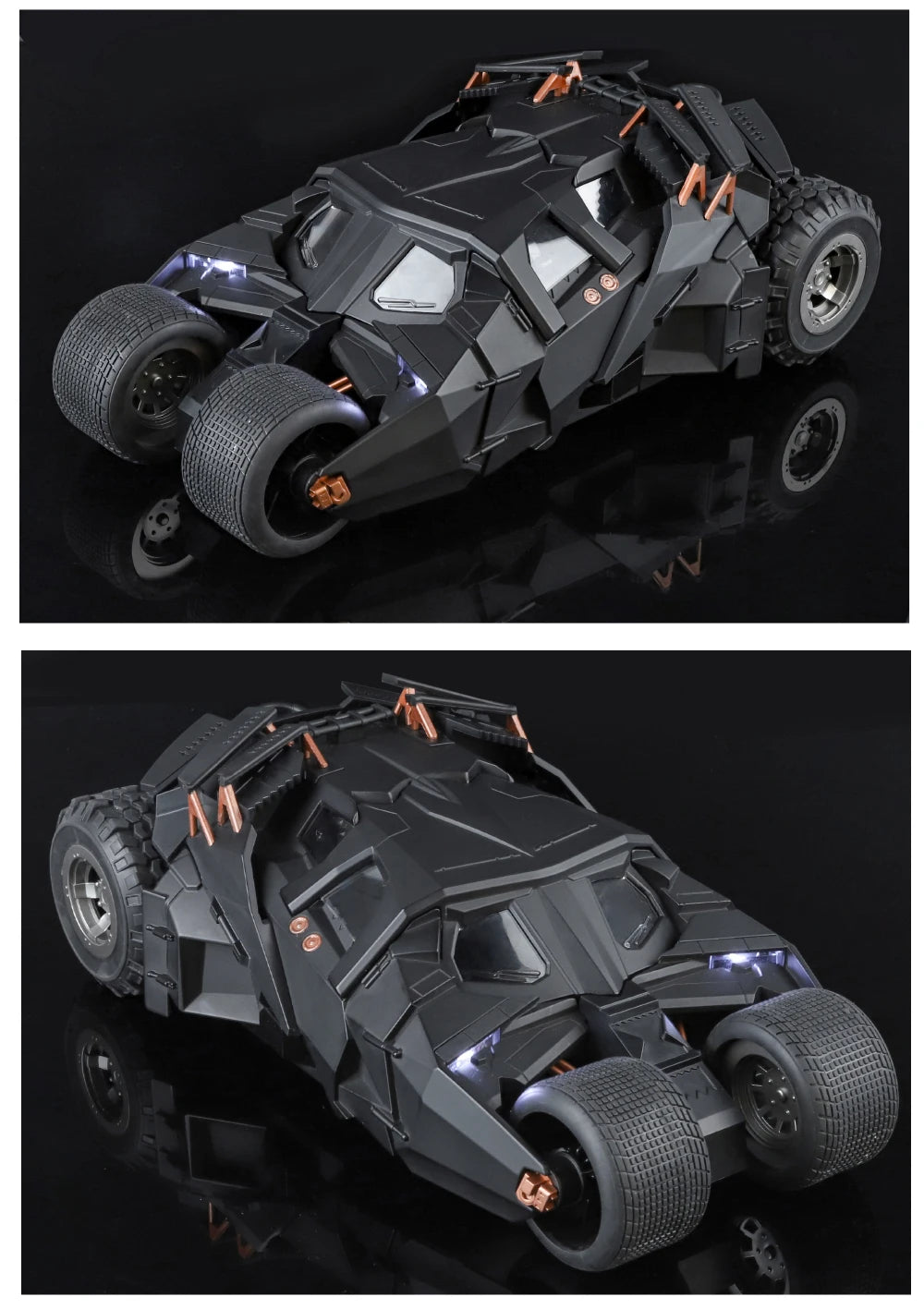 1:18 Batmobile Tumbler Alloy Diecast Model Sound Light Car Spray Function Toy Display Ornament Toys For Gift For