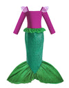 Fancy Princess Dress Ariel Little Mermaid Clothing Girls Party Vestidos Carnival Children Cosplay Costume