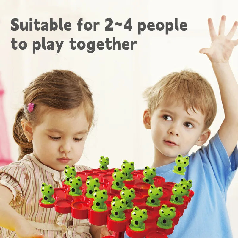 Math Toy Frog Balance Tree DIY Educational Leisure Tabletop Shape Animal Kids Interaction Parent-child Toy Game Montessori Gift