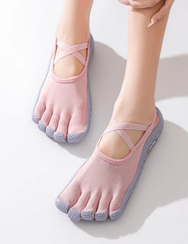 lace up five finger split toe shoes