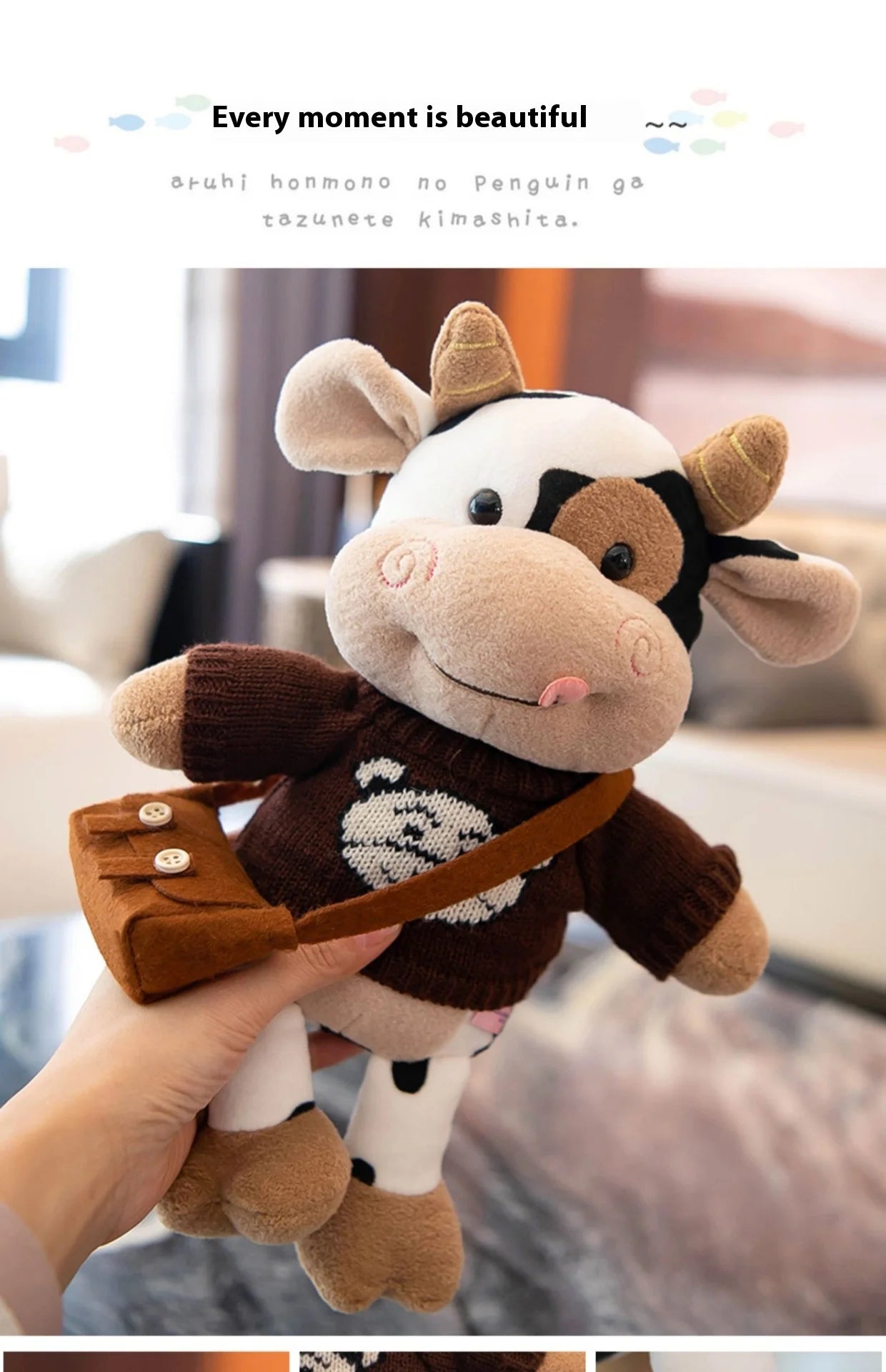 Hot toys Cute Cow Doll Little Cow Plush Toy Chinese Zodiac Cow Doll Cloth Doll New Year's Gift Girl's Birthday Gift