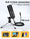 PM360TR Condenser Microphone Podcast Microphone 3.5mm Mic for Computer,Laptop,Phone,Sound Card,YouTube,Gaming,Recording
