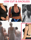 Plunge Bra Deep U Push Up Underwear Women Invisible Low Cut Backless Shapewear Padded Wedding Lingerie Multi-way Bralette