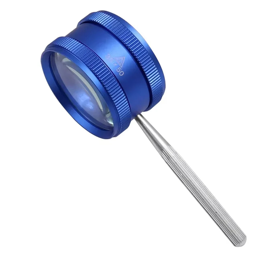 35X Handheld Magnifier Metal Optical Glass with Detachable Handle