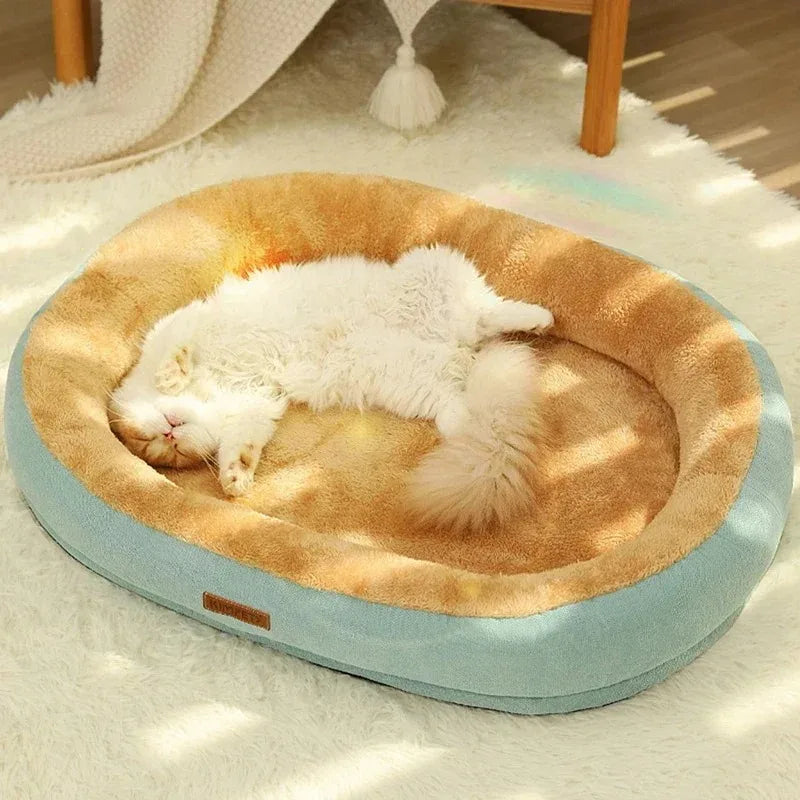 Warm Plush Pet Bed for Cats and Small Dogs