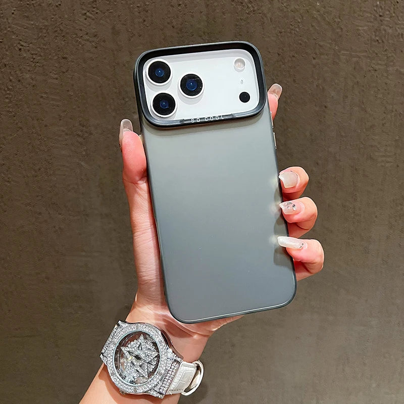 Luxury Plain Matte Colored Phone Case For iPhone 17 16 15 14  16E 17 Air SE2 Shockproof Cover