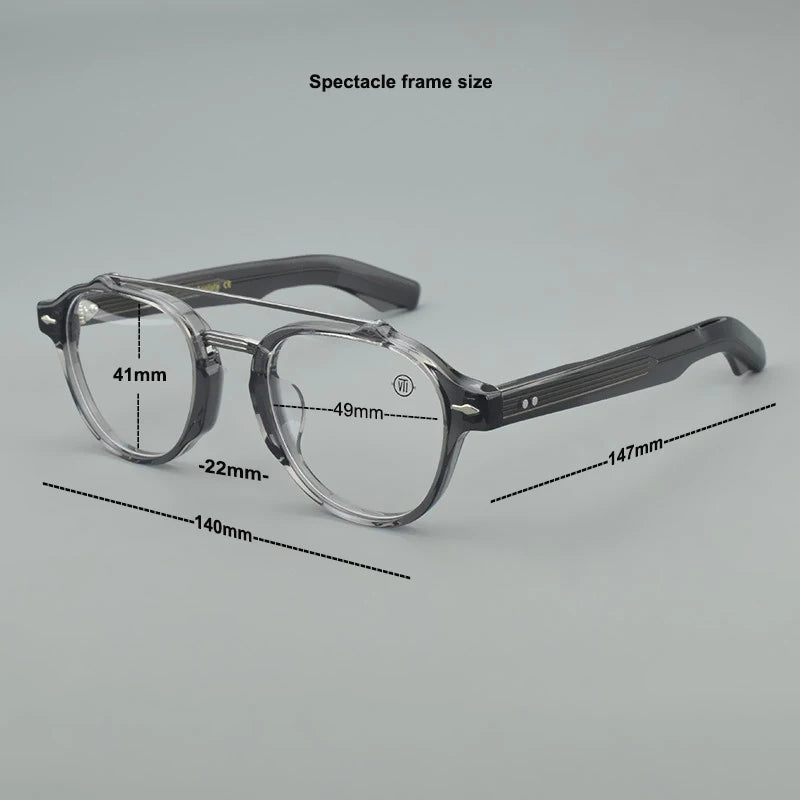 Handmade Acetate Myopia Prescription Glasses Frames Retro Vintage Round Eyewear