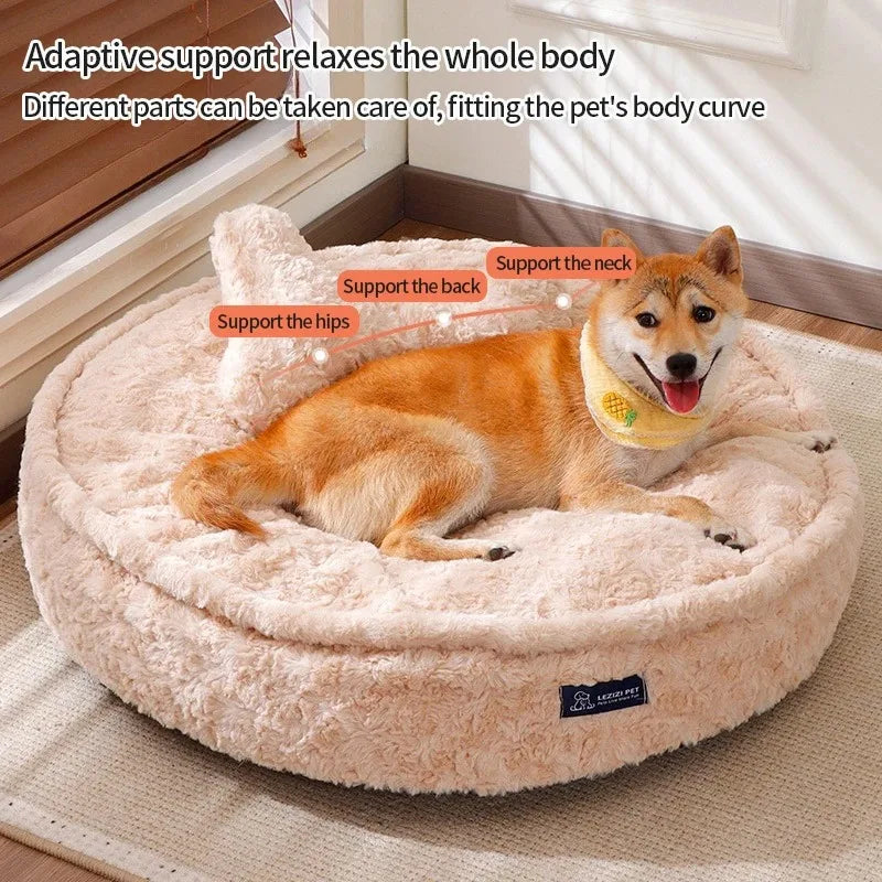 Fluffy Coral Fleece Pet Bed Sofa
