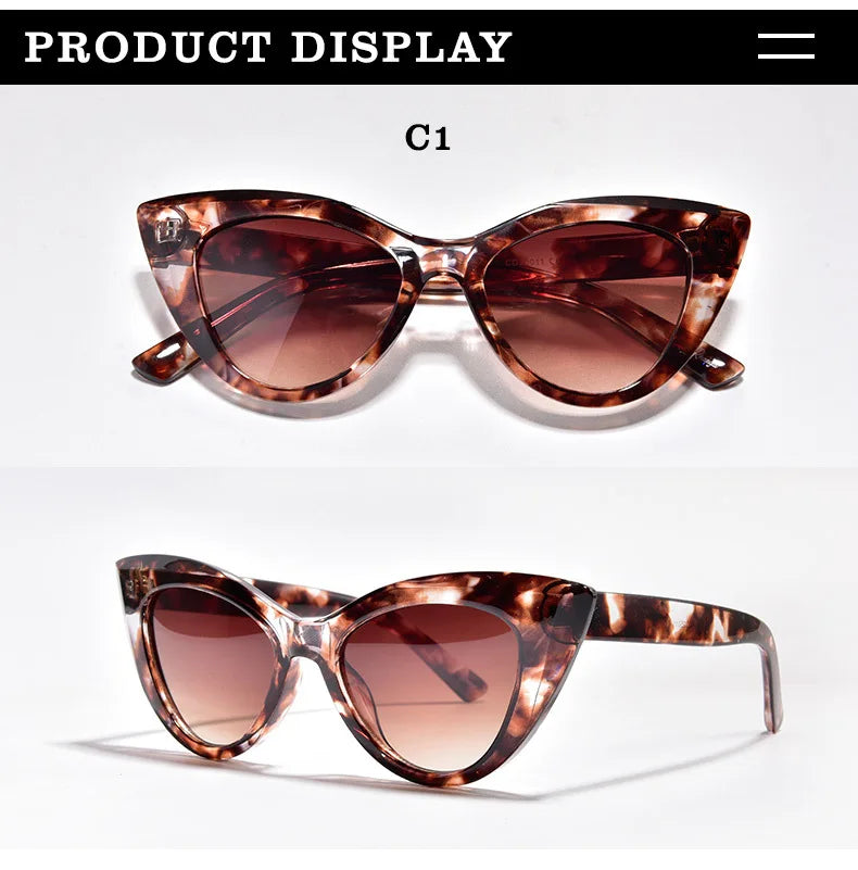 Vintage Cat Eye Sunglasses for Women UV400 Eyewear