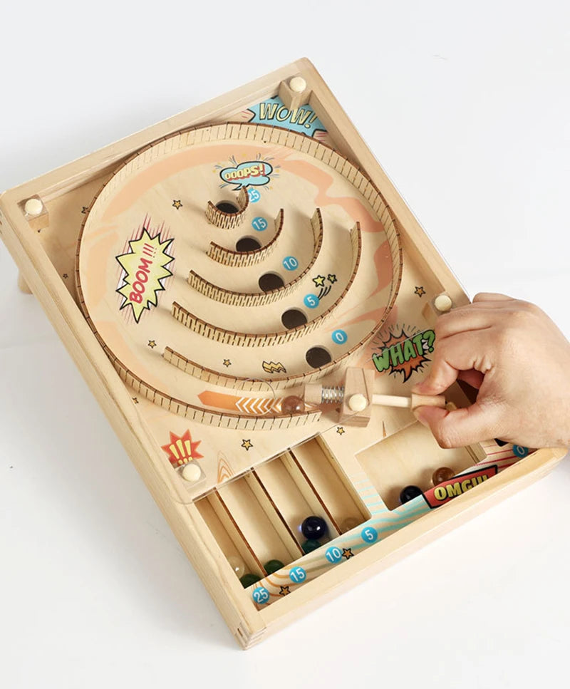 Wooden Pinball Table Game – Party & Brain Teaser Toy