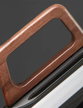 400ml Heat-resistant Glass Cups with Walnut Handle Household Flower Tea Mug Tea Making Cup Milk Water Cup