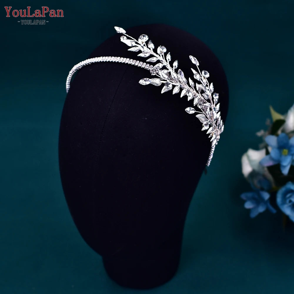 Elegant Bridal Headband Alloy Leaf Wedding Head Hoop Bride Hair Accessories Ornament