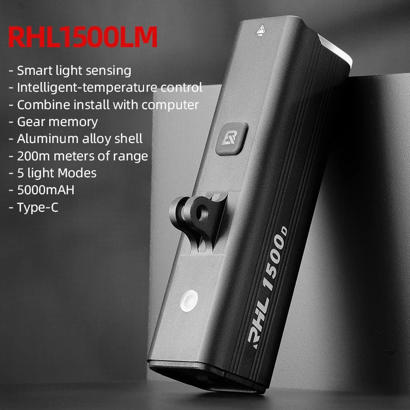 1500LM Bike Front Light Aluminum Waterproof Bicycle Headlight LED Lamp Flashlight Handlebar MTB Road Cycling Light