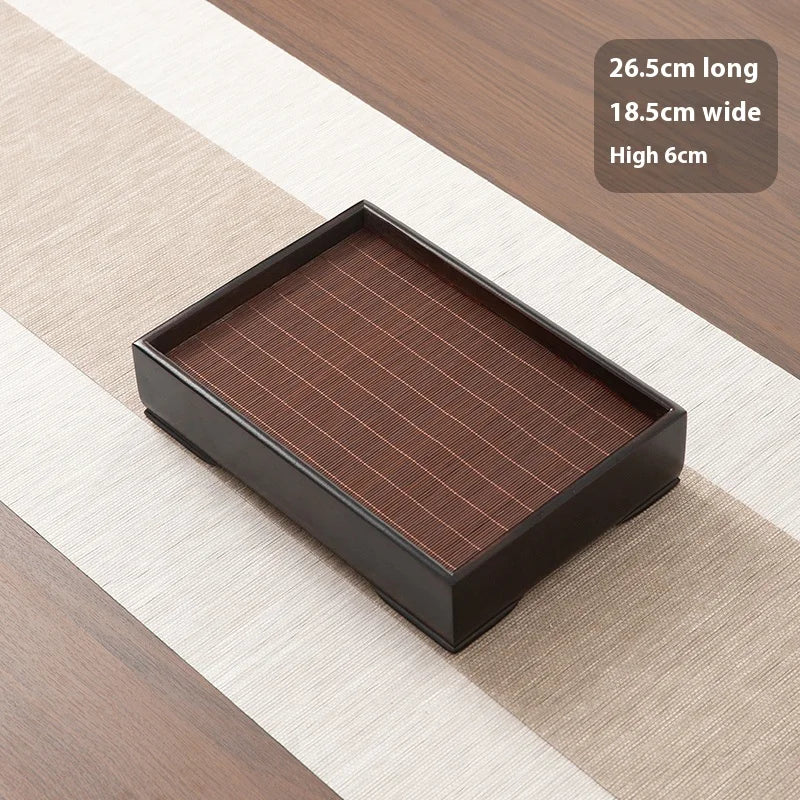 Home And Kitchen Tea Tray Portable Dishes For Tea Ta Kawi Bamboo Rectangle Wooden Tray For Chaban Tea Table Serving Trays