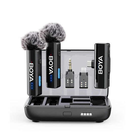 LINK 2 Wireless Lavalier Microphone for iPhone Android DSLR Cameras Smartphone Gaming Youtube Video Recording Streaming