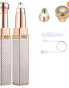 Xiaomi 1pc Rechargeable 2in1 Eyebrow Razor and Hair Shaver with LED Light Painlessly Remove Peach Fuzz Facial Hair Eyebrows Lips