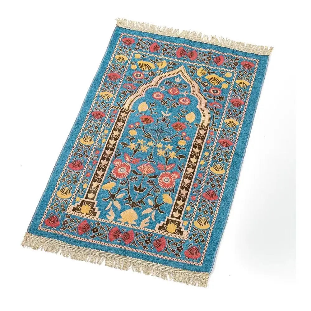 Muslim Prayer Rug Floral Pattern Prayer Mat Islamic Prayer-Rug for Ramadan Islamic Muslim Great Gift for Family Friends