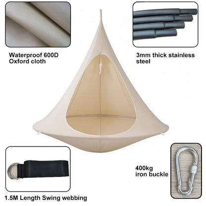 Portable Butterfly Shape Swing Chair Hammock Nylon Waterproof For Outdoor Backpacking Camping Traveling Camping Essentials