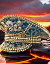 Golden Steampunk Captain Hat Rhinestone for Burning Man Festival Woman， Rave Festivals Accessories ＆ Party Caps for Man