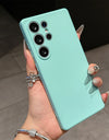Candy Color Original Liquid Silicone Phone Case For Samsung S25 Ultra S22 S23 FE S24 Plus 5G Shockproof Soft Full Cover