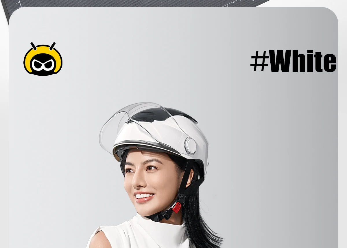 Open Face Electric Bike Helmet With Dual Visor