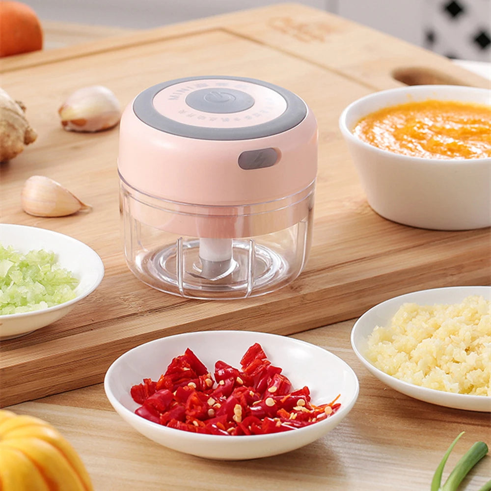 Portable Electric Garlic Masher Crusher 100ml Garlic Chopper Food Processor Kitchen Kitchen Gadgets Electric