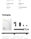Desktop Microphone Boom Arm Stand Extend 1/4'' 3/8'' 5/8'' Screw 90° Hover Bracket for DSLR GoPro Smartphone