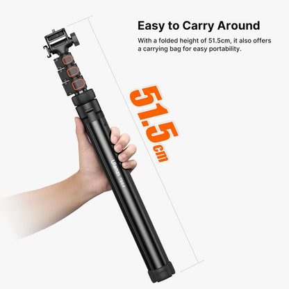 1.6m Extendable Tripod Selfstick Light Stand for Camera Smartphone Fill Light for Video Live-streaming