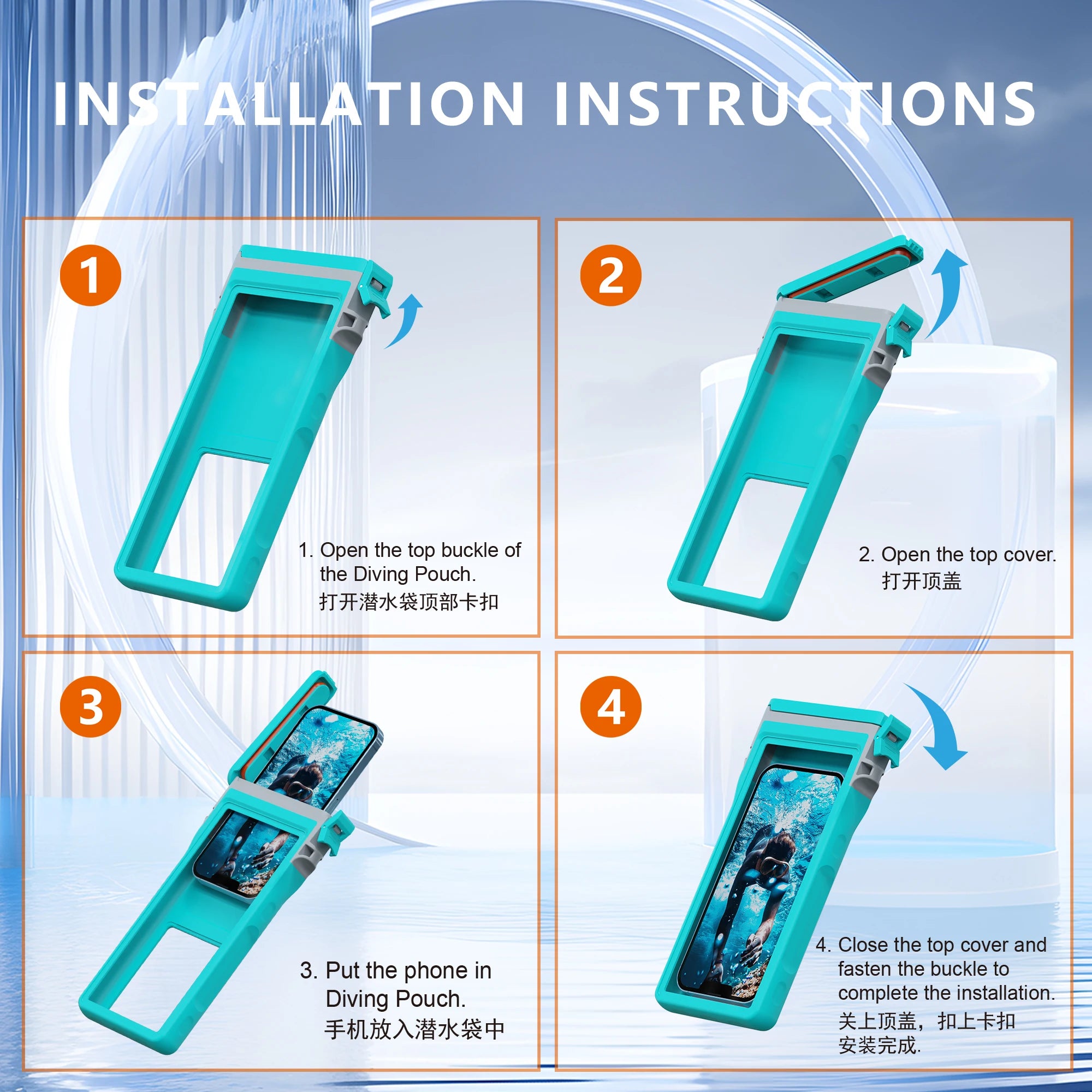 Black technology 15 meter diving bag waterproof protection for Samsung suitable for  Apple  waterproof bag