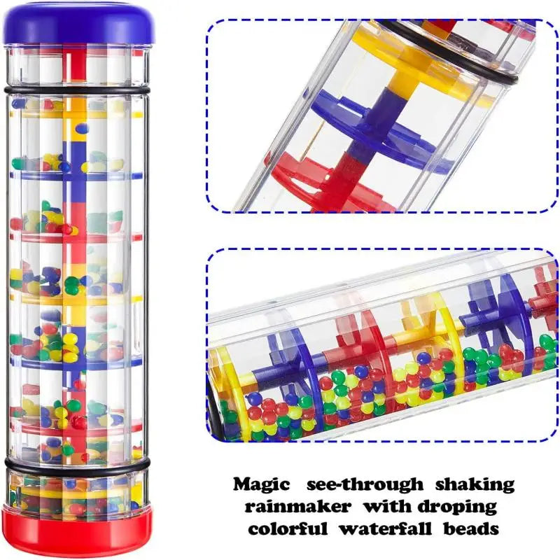 Rainmaker  Toys Rain Stick for Babies 0 6 12 Months  Rattles Toy Rainmaker Musical Instrument Montessori Sensory Toys