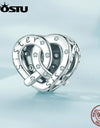 925 Sterling Silver Dream Catcher Bead Tree of Life Charms Crystal Heart Pedants