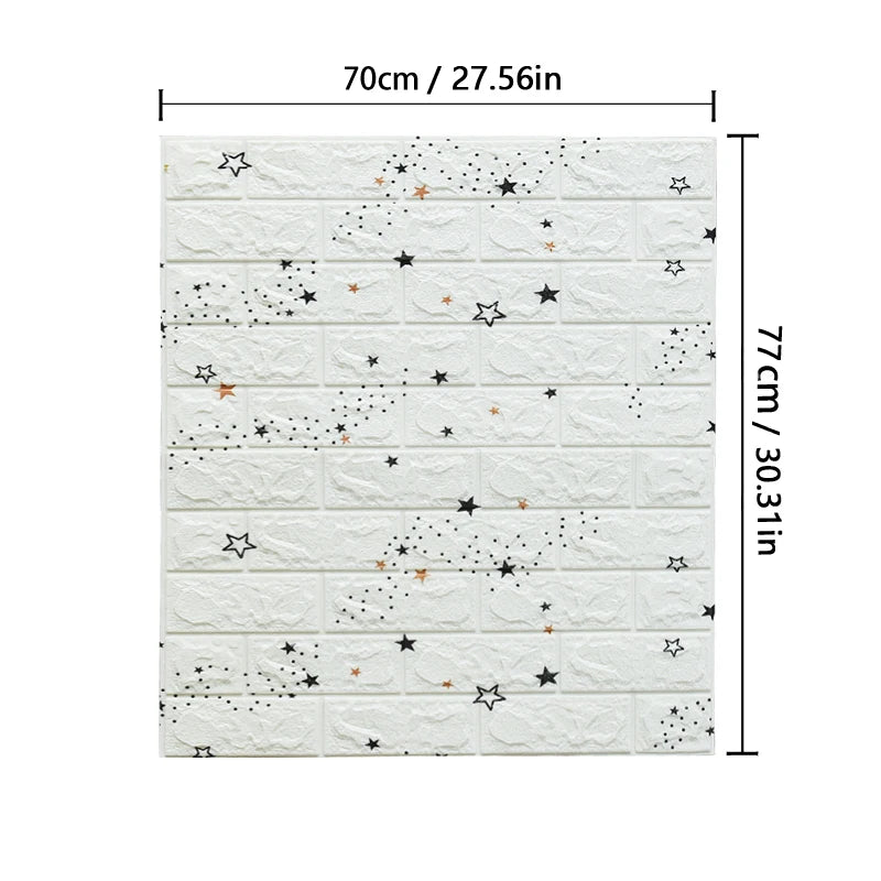 3D Wallpaper Decoration Self-adhesive Antique Foam Brick Wallpaper