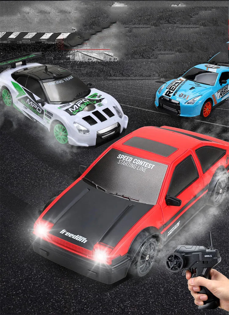 2.4G Drift Rc Car 4WD RC Drift Car Toy Remote Control GTR Model AE86 Vehicle Car RC Racing Car Toy for  Christmas Gifts