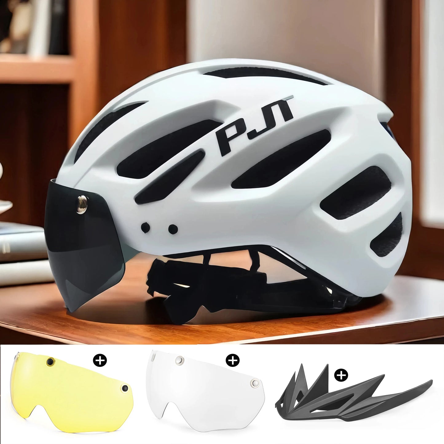 Rechargeable LED Cycling Helmet With Dual Mode Goggles