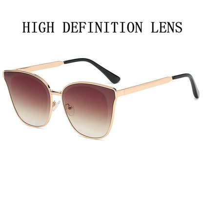 Cat Eye Sunglasses Women Luxury Oversized Fashion Glasses Vintage Pink Shades