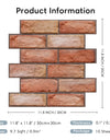 1/10Pcs 3D Faux Brick Peel and Stick Wall Panel Red Self Adhesive Kitchen Tile Backsplash Thicker Waterproof Wall Sticker
