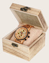 Wood Watch Calendar Multifunctional Fashion Wrist Quartz Customizable Engraving