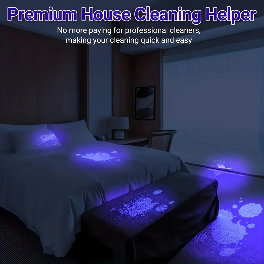 160W 365nm UV Blacklight Rechargeable Flashlight