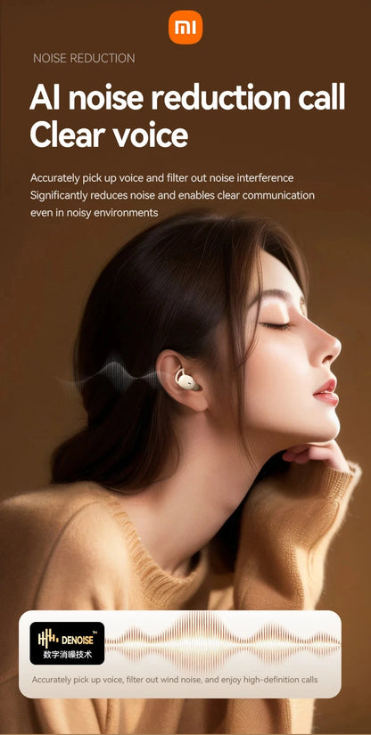 XIAOMI M72 New Wireless Sleeping Earbuds Mini Bluetooth5.4 Touch Cotrol In Ear Headphone comfortable Noise Reduction Headset