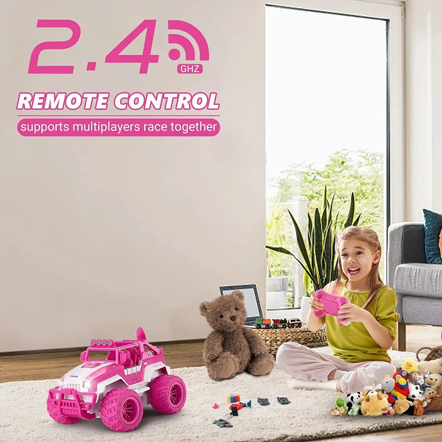 Pink Remote Control Off Road Climbing Car Toy
