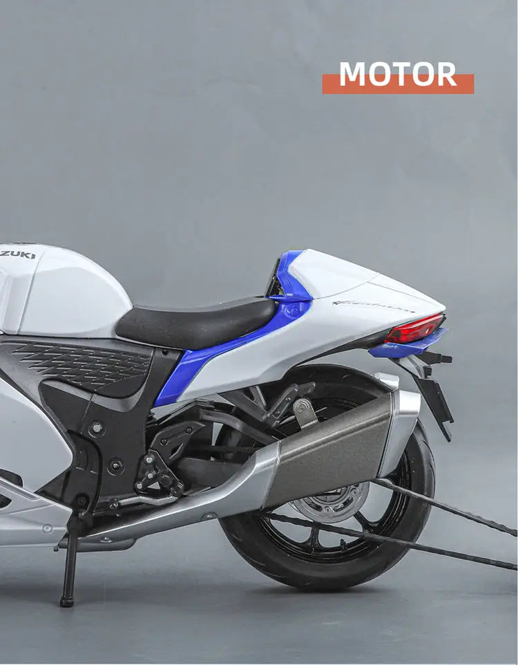 Diecast Suzuki Hayabusa GSX1300R Motorcycle Model 1 to 9 Scale