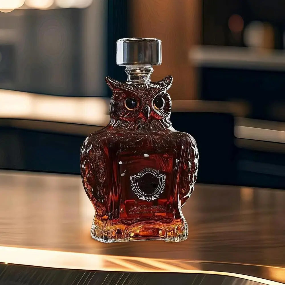 120ml Whiskey Glass Decanter Animal Statue Wine Bottle Liquor Container Elephant Deer Owl Tabletop Decoration For Home Bars Cafe
