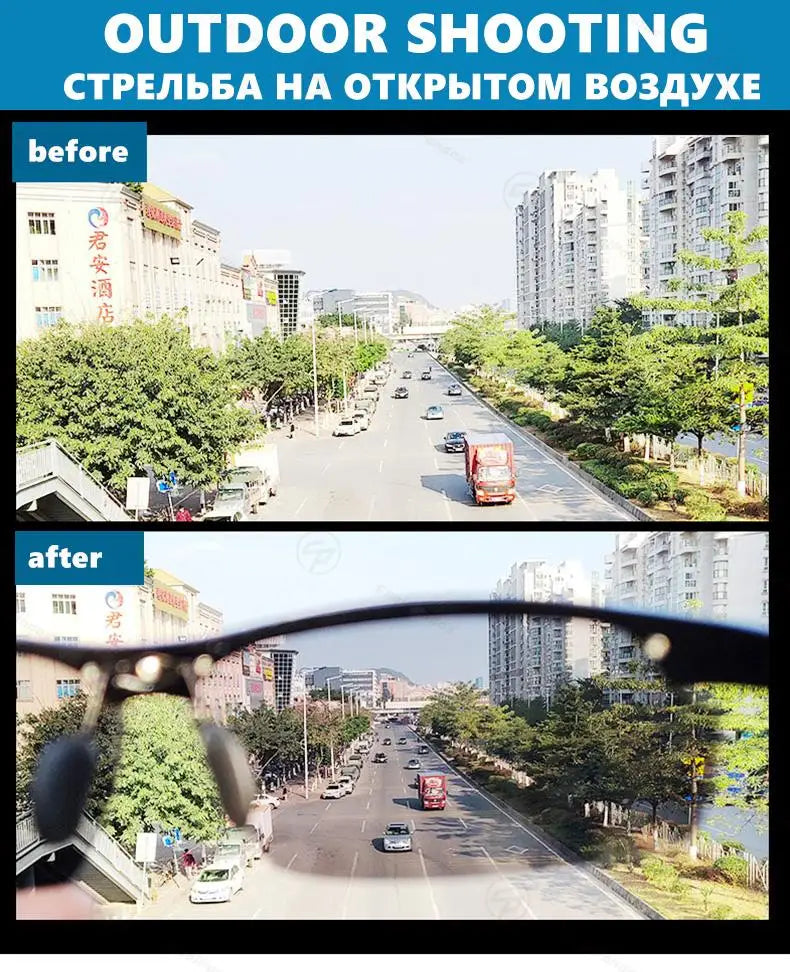 Rimless Photochromic Polarized UV400 Outdoor Driving Sunglasses for Men Women