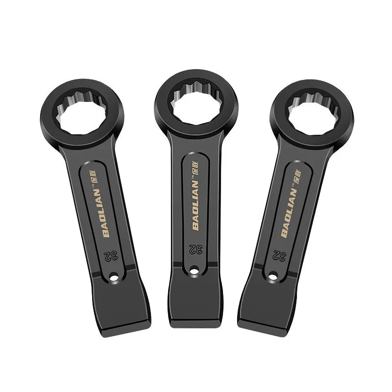 Heavy-duty  Box End Wrench, Single-head Opening Straight Handle Box End Wrench, for Auto Repair 24/30/32/36/41/46/50 Wrench Tool