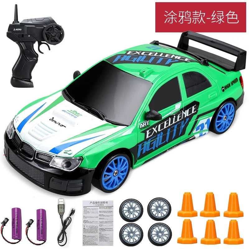 2.4G Drift Rc Car 4WD RC Drift Car Toy Remote Control GTR Model AE86 Vehicle Car RC Racing Car Toy for  Christmas Gifts