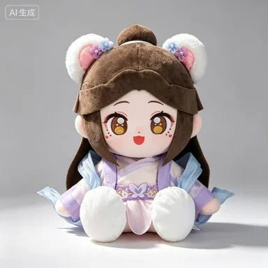 Ancient Style Bear Ear Girl Plush Doll Soft Stuffed Toy