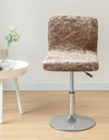 1PC Shiny Velvet Short Bar Chair Covers Stretch Back Bar Stool Covers Small Size Dining Barstool Slipcovers Party Banquet Decor