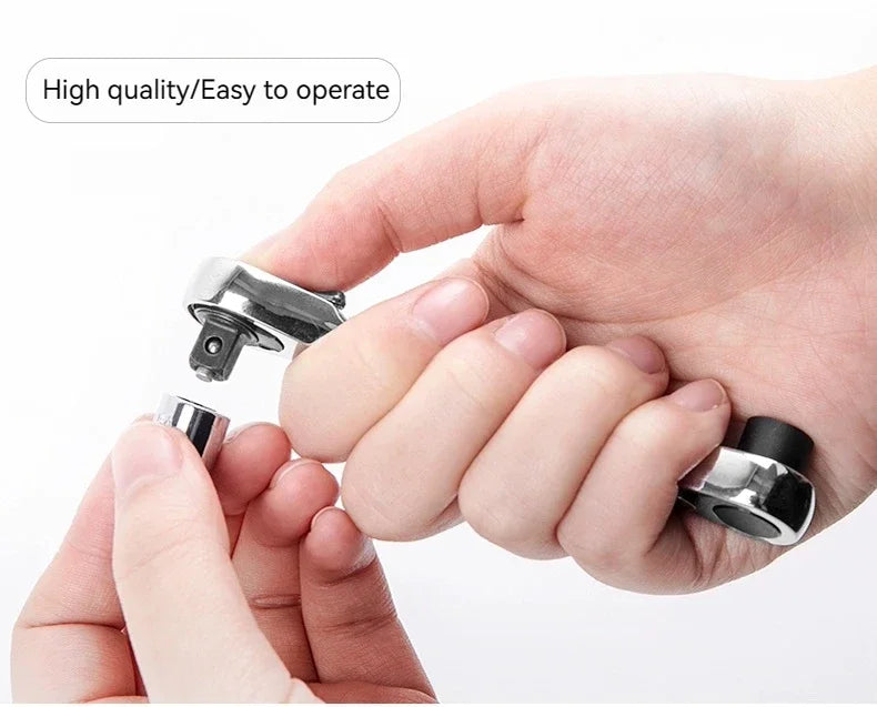 Socket ratchet wrench + screwdriver bit ratchet wrench 2-in-1, small size, suitable for narrow working environment hand tools