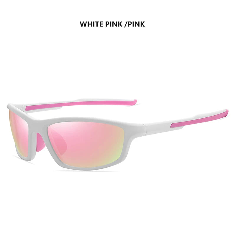 TR90 Polarized Outdoor Sports Sunglasses UV400 Mirror Anti-Glare Driving Glasses for Men Women